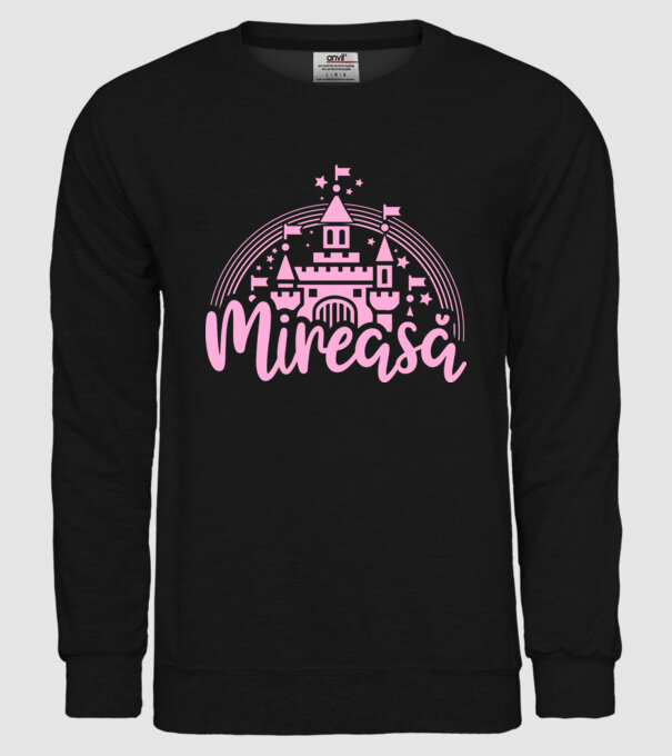 Prinţesă mireasă model negru pe tricou