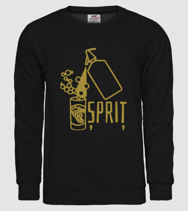 Șpriț model negru pe tricou