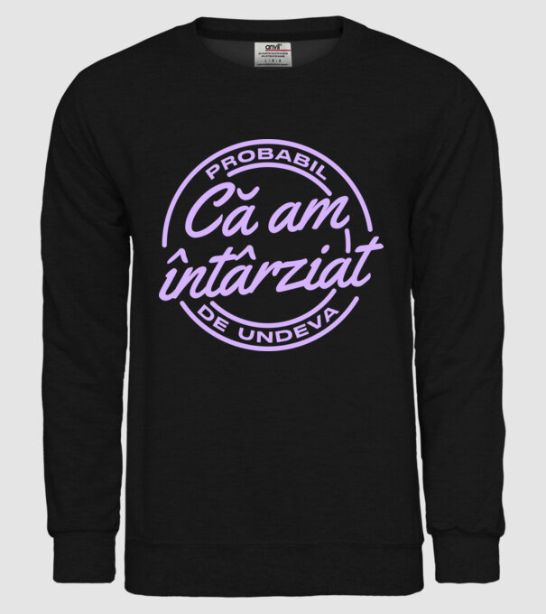 Probabil că am întârziat de undeva model negru pe tricou