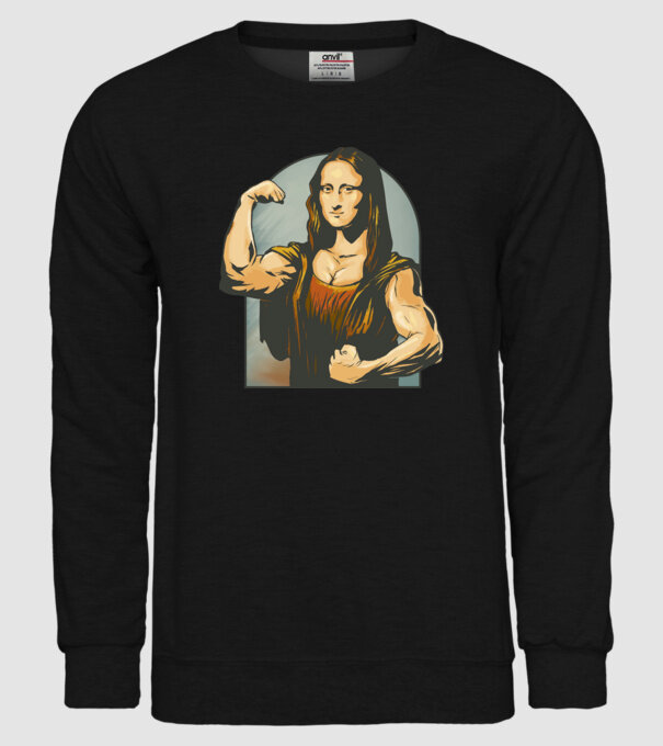 Pumped Mona model negru pe tricou
