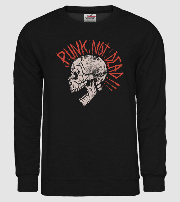 Punk Not Dead model negru pe tricou