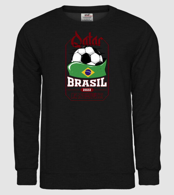 Qatar teams Brasil model negru pe tricou
