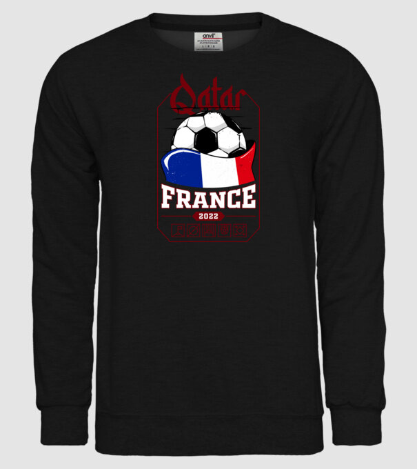 Qatar teams France model negru pe tricou