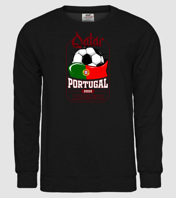 Qatar teams Portugal model negru pe tricou