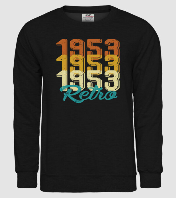 Retro 1953 model negru pe tricou