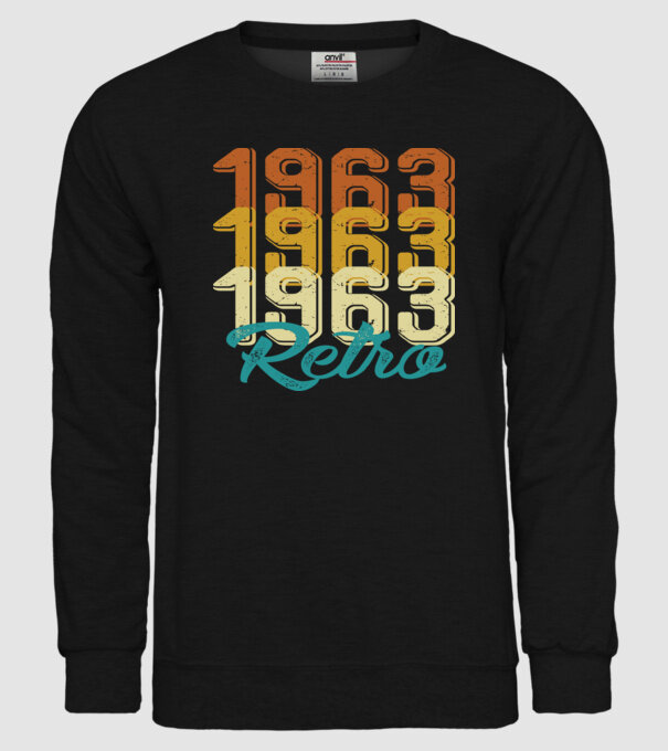 Retro 1963 model negru pe tricou