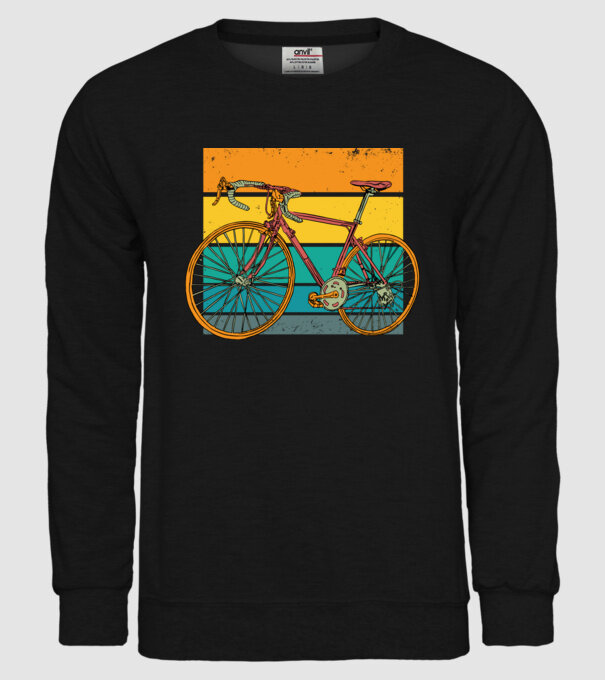 Retro bike model negru pe tricou