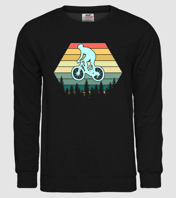 retro mountain bike model negru pe tricou