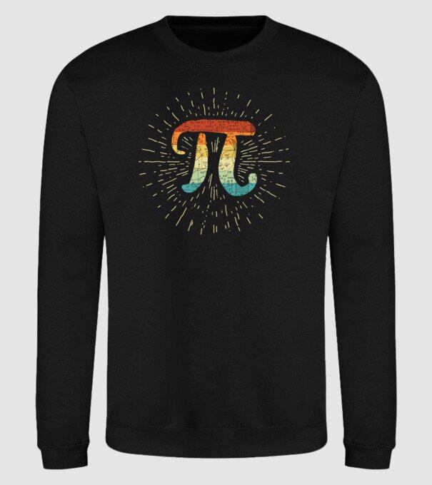 Retro Pi model negru pe tricou