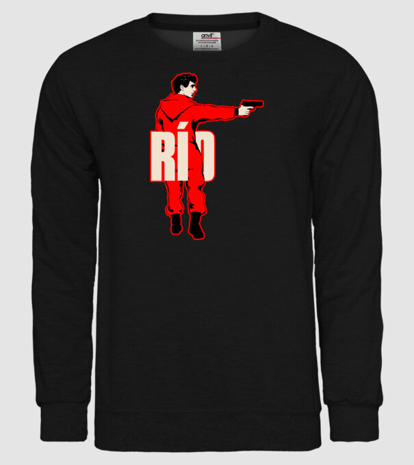 rio la casa de papel model negru pe tricou