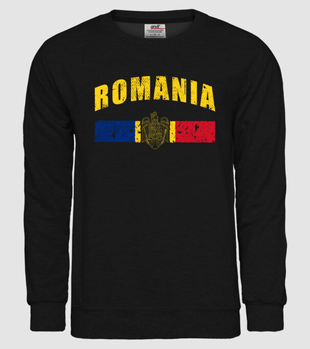 Romania coat of arms model negru pe tricou