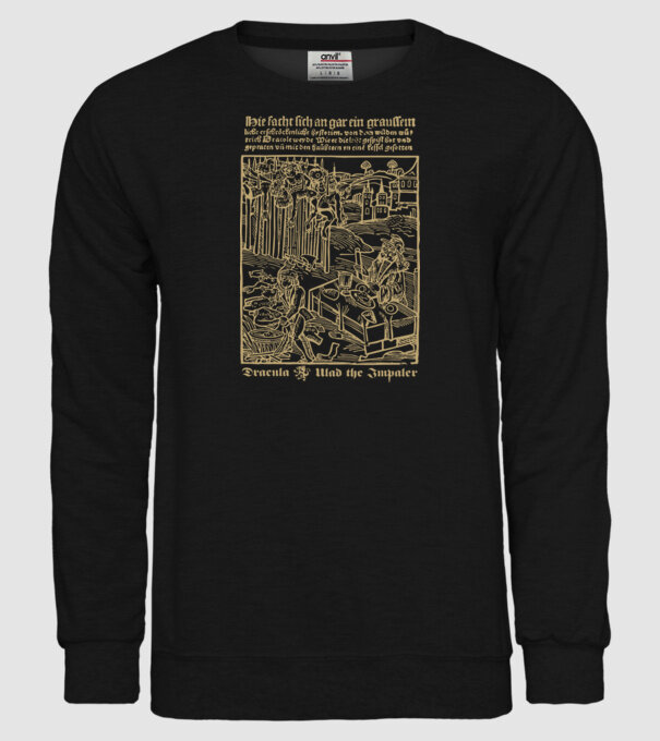 România Dracula model negru pe tricou