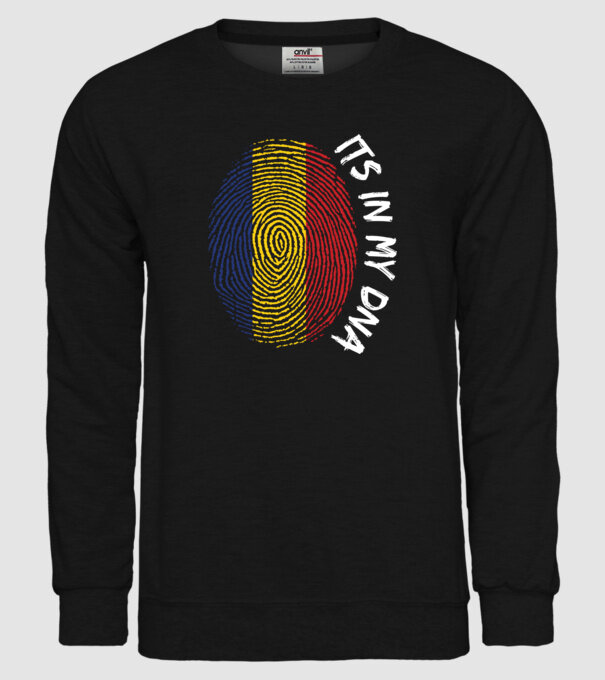 România fingerprint model negru pe tricou