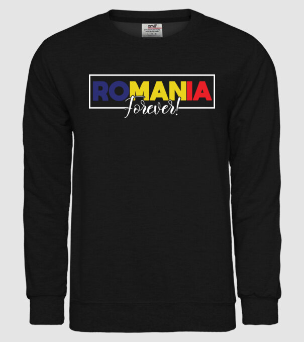 Romania forever model negru pe tricou