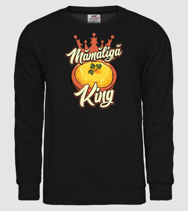 România Mămăligă model negru pe tricou