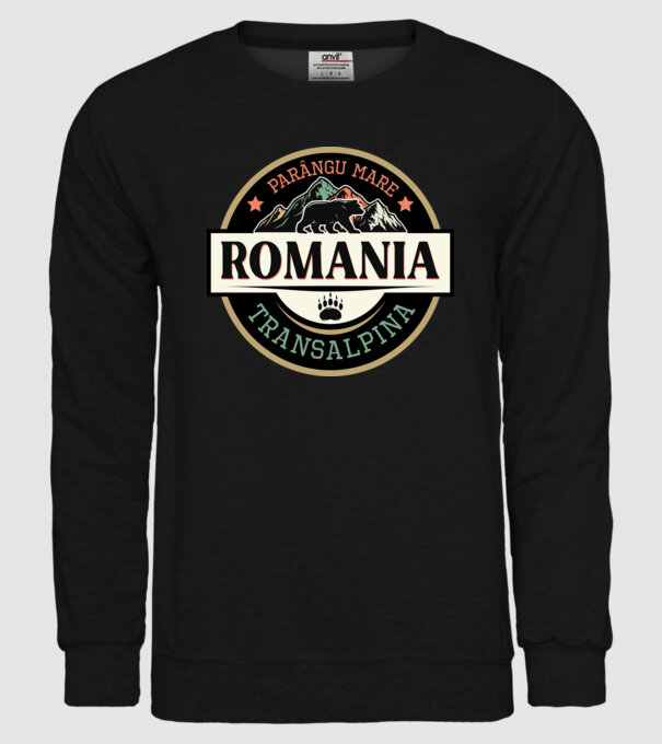 România transalpina model negru pe tricou