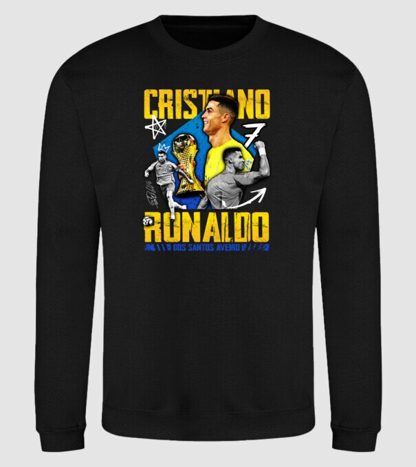 Ronaldo tribute model negru pe tricou