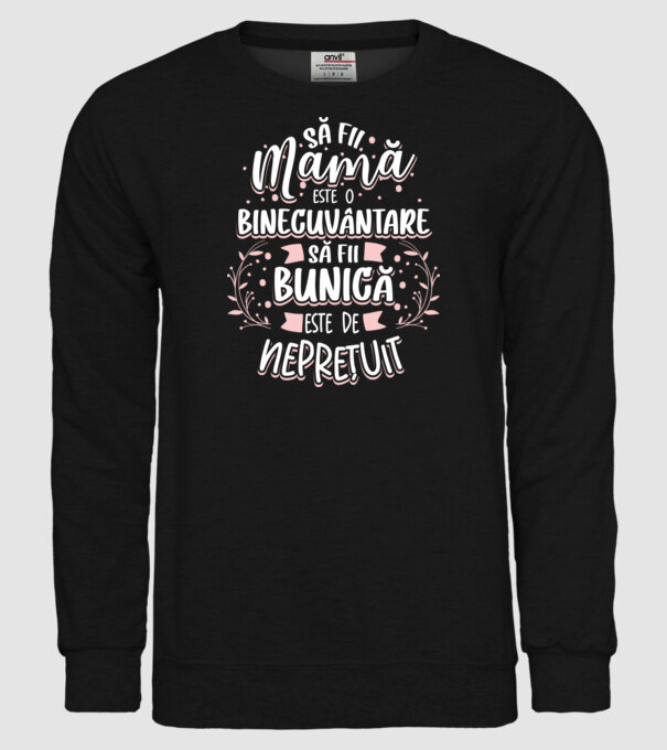 Să fii bunică este neprețuit model negru pe tricou