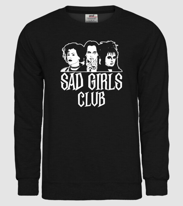 Sad Girls Club model negru pe tricou