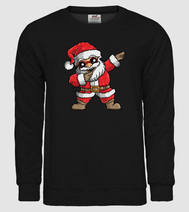 Santa dab model negru pe tricou