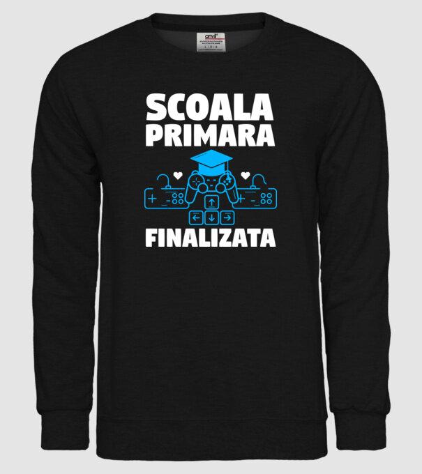 Scoala Primara Finalizata model negru pe tricou