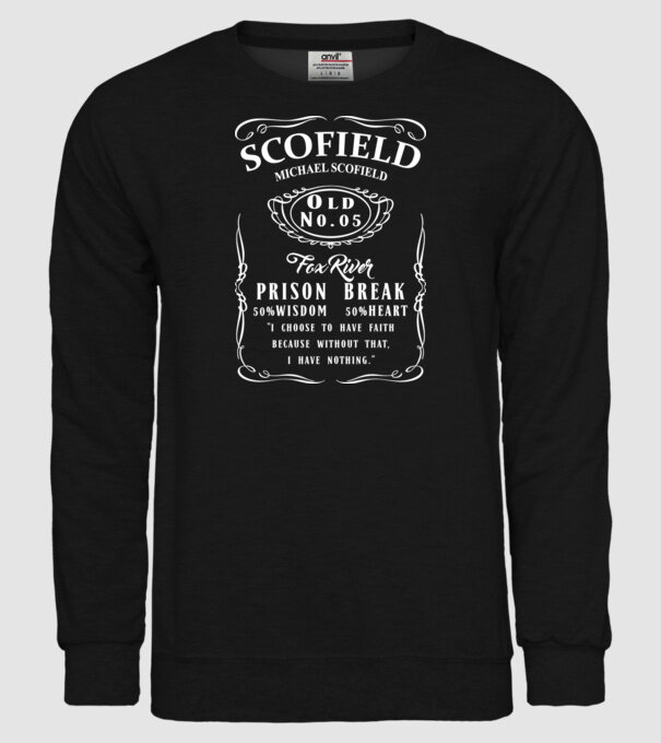 scofield model negru pe tricou
