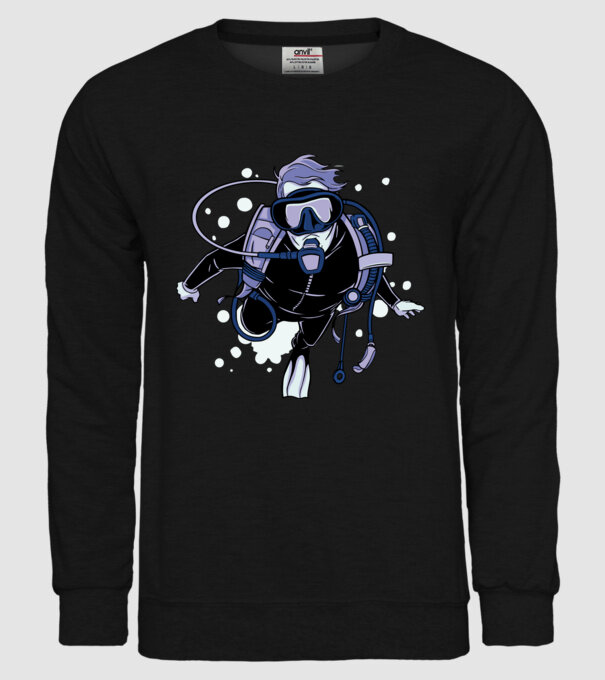 Scuba driver model negru pe tricou