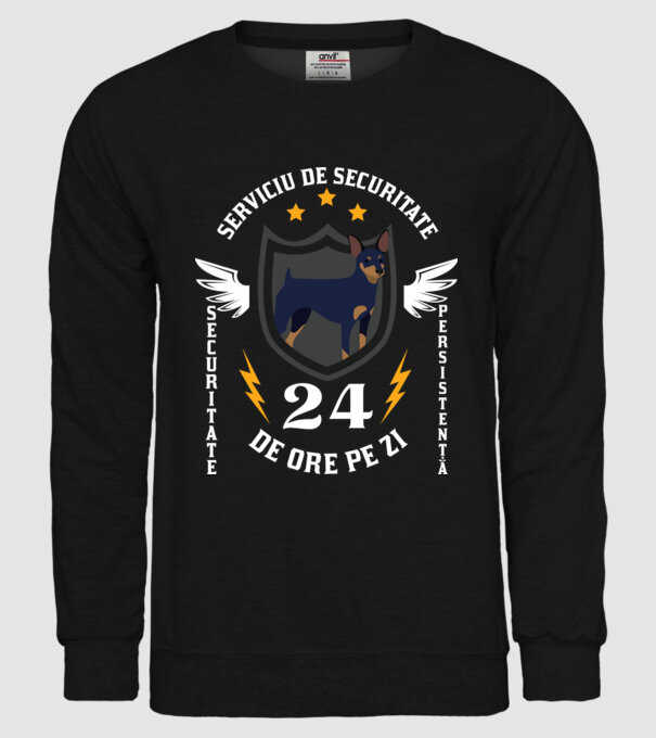 serviciu de securitate - securitate - persistență - 24 de ore pe zi model negru pe tricou
