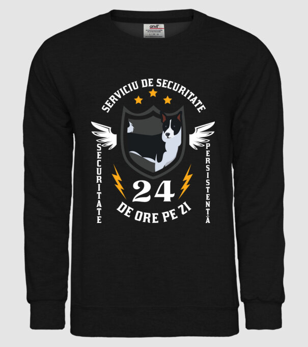 serviciu de securitate - securitate - persistență - 24 de ore pe zi model negru pe tricou