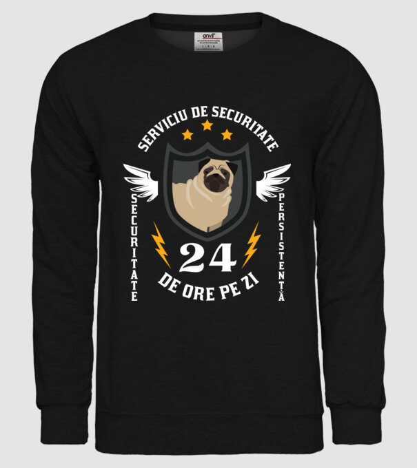 serviciu de securitate - securitate - persistență - 24 de ore pe zi model negru pe tricou