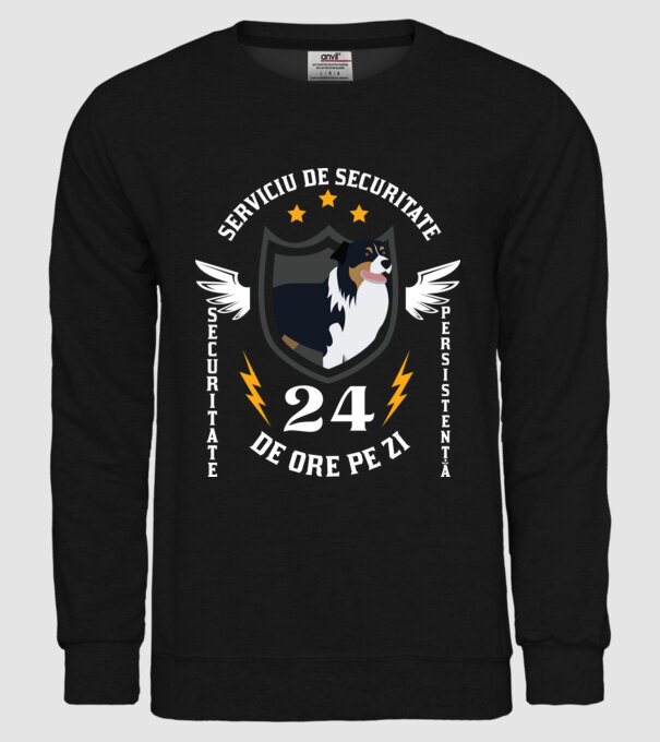 serviciu de securitate - securitate - persistență - 24 de ore pe zi model negru pe tricou