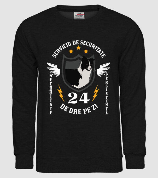 serviciu de securitate - securitate - persistență - 24 de ore pe zi model negru pe tricou