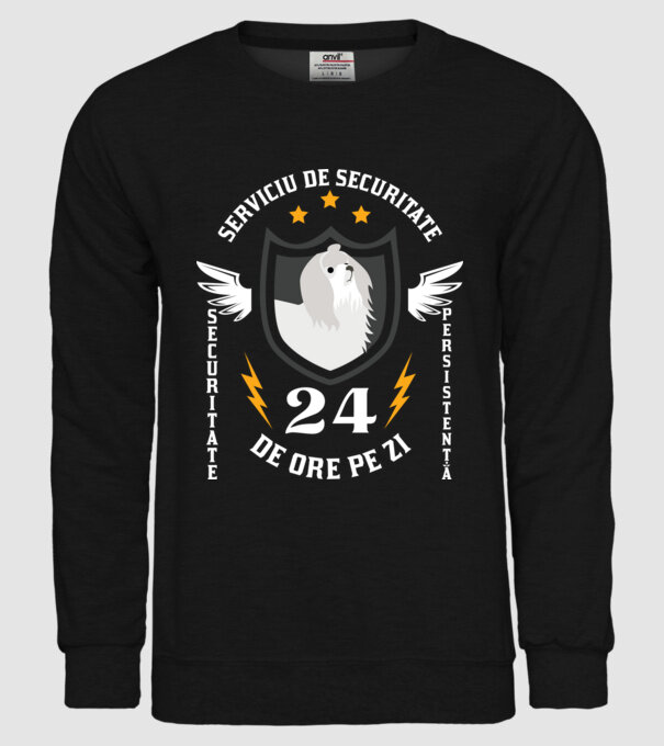 serviciu de securitate - securitate - persistență - 24 de ore pe zi model negru pe tricou