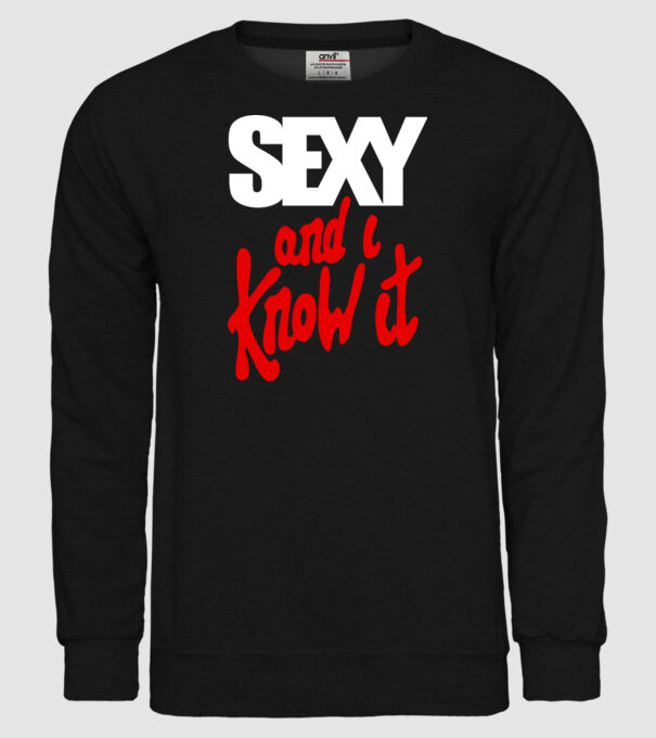 Sexy And I Know It model negru pe tricou