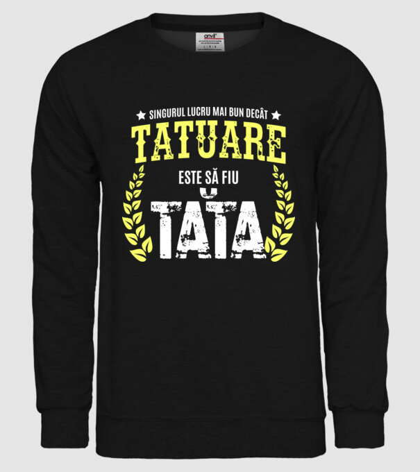 Singurul lucru mai bun decât munca de tatuare este să fii tată model negru pe tricou