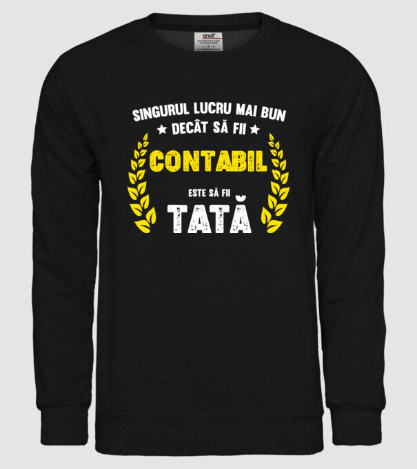 Singurul lucru mai bun decât să fii contabil este să fii tată model negru pe tricou