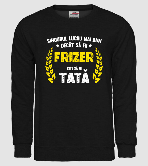 Singurul lucru mai bun decât să fii_frizer D7140713 model negru pe tricou