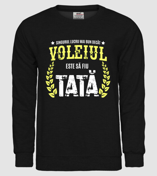 Singurul lucru mai bun decât voleiul este să fiu tată model negru pe tricou