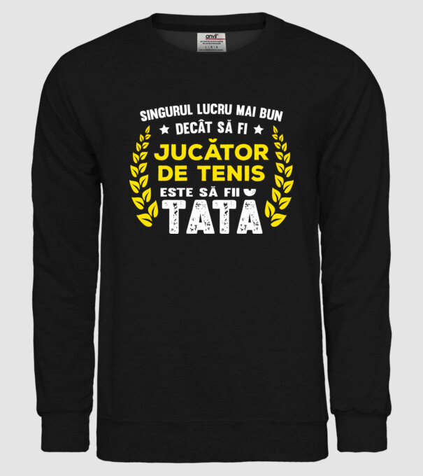 singurul lucru mai bun decât tenisul este să fi jucător de tenis model negru pe tricou