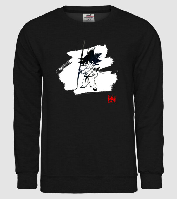 son goku art model negru pe tricou