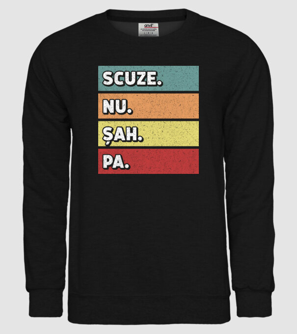 Sorry Cant Chess Bye model negru pe tricou