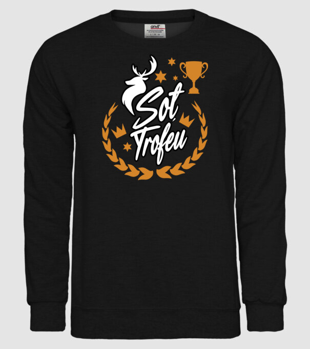 Soț trofeu model negru pe tricou