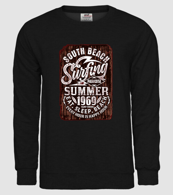 South Beach model negru pe tricou