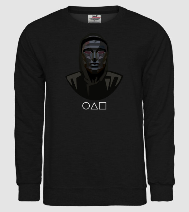 squid game boss model negru pe tricou