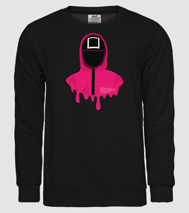 squid game square model negru pe tricou