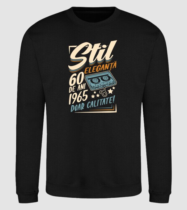 Stil eleganta 1965 model negru pe tricou