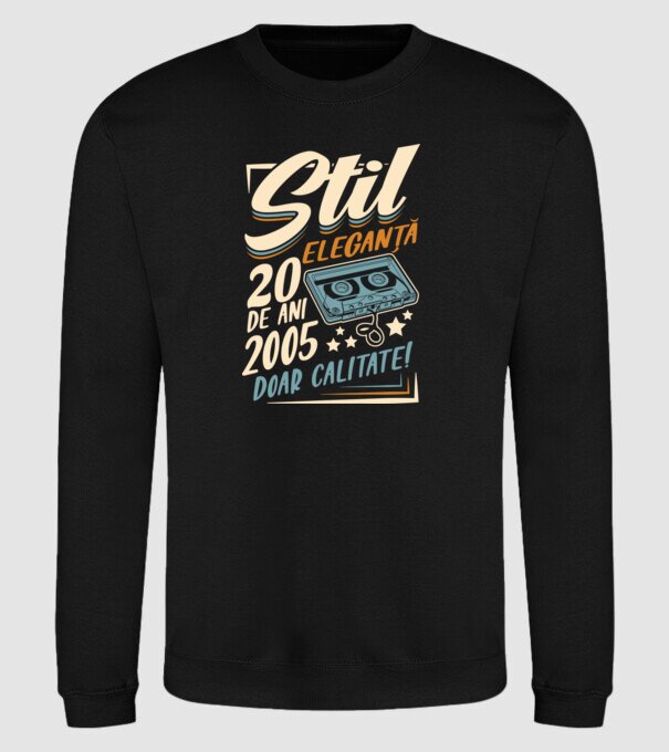 Stil eleganta 2005 model negru pe tricou