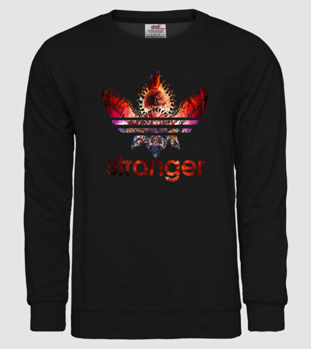 stranger logo poster model negru pe tricou