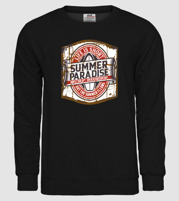 Summer Paradise model negru pe tricou