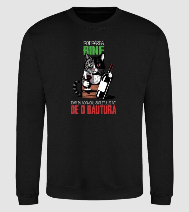 sunt bun pentru o băutură Negru model negru pe tricou